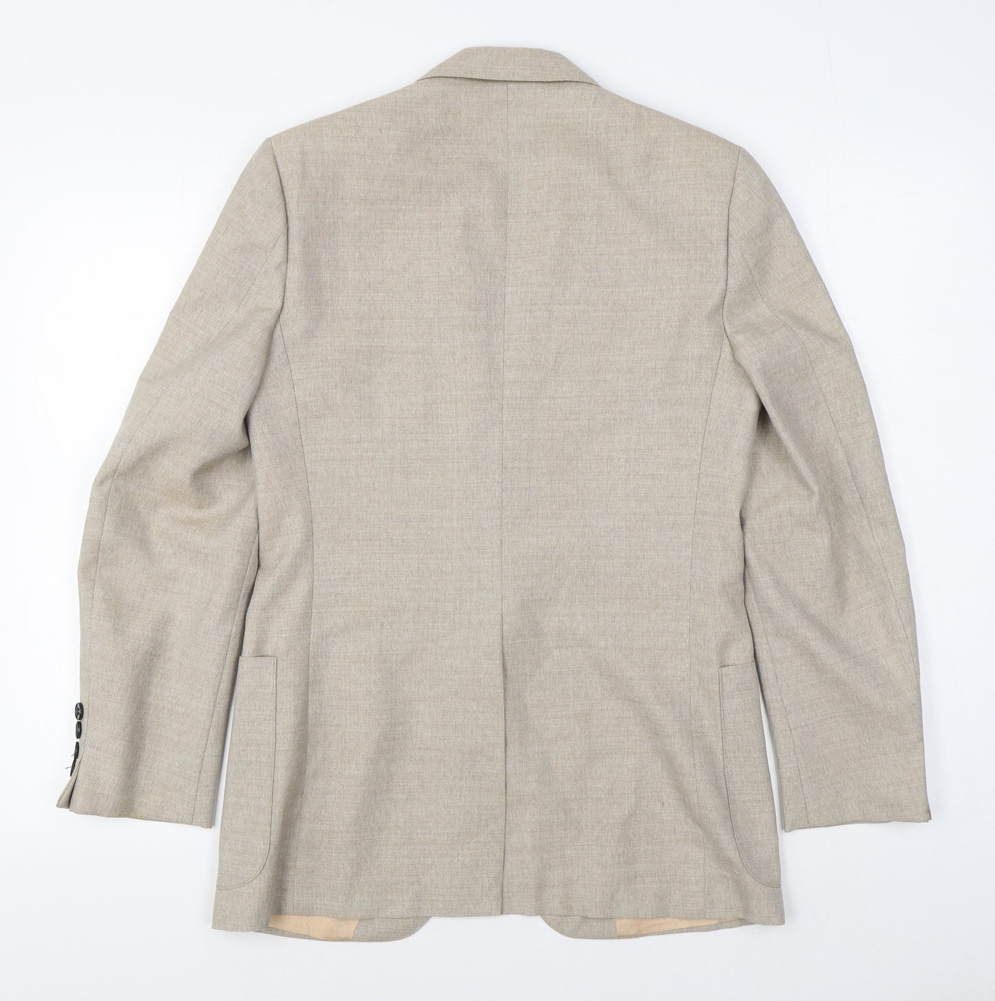 Sears Mens Beige  Wool Jacket Suit Jacket Size 34