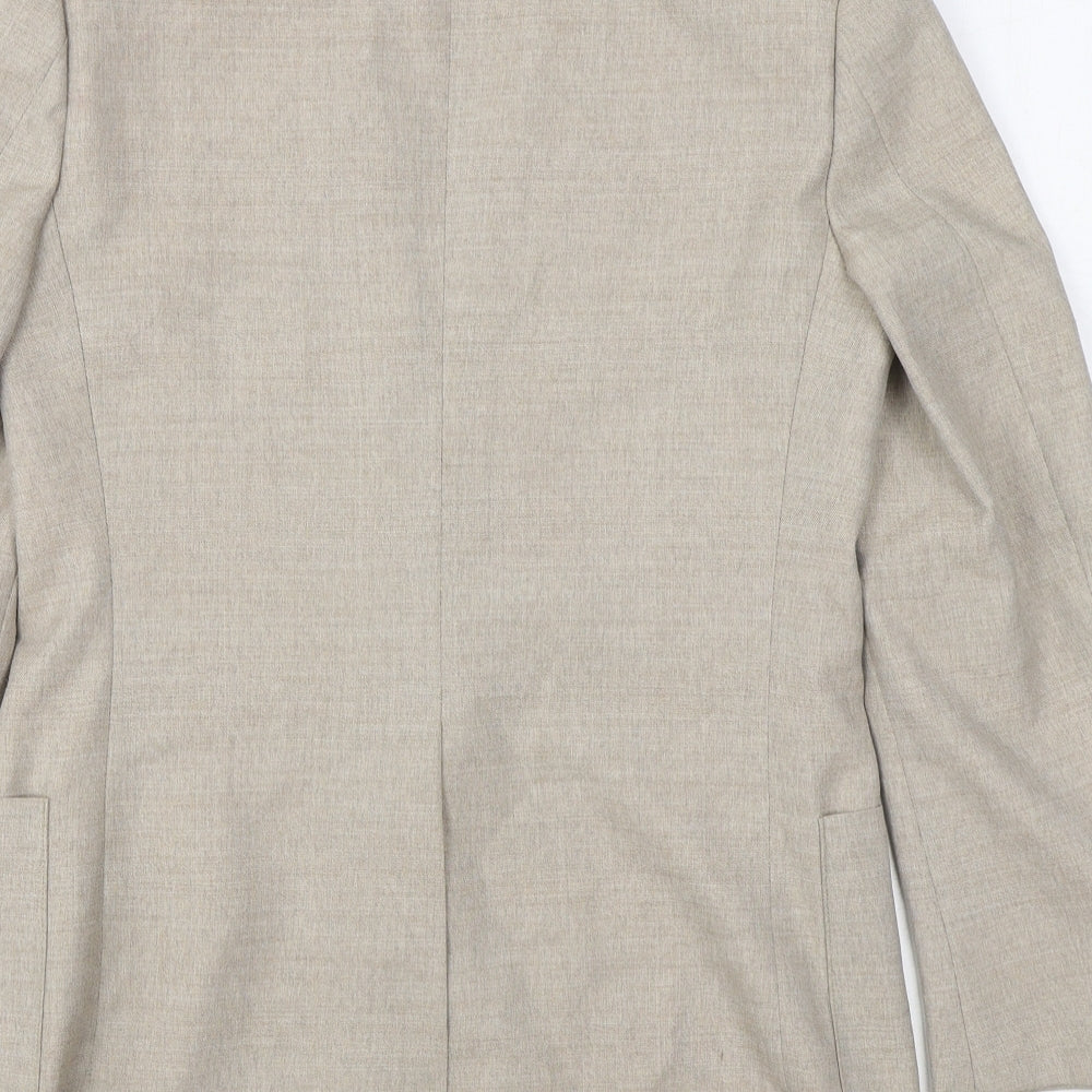 Sears Mens Beige  Wool Jacket Suit Jacket Size 34
