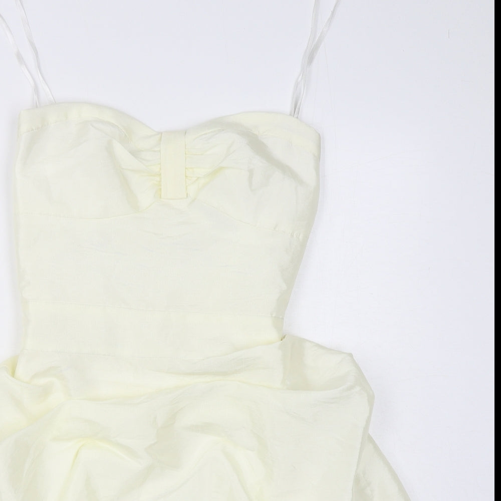 Pilot Womens Ivory  Polyester Mini  Size 12  Sweetheart Zip