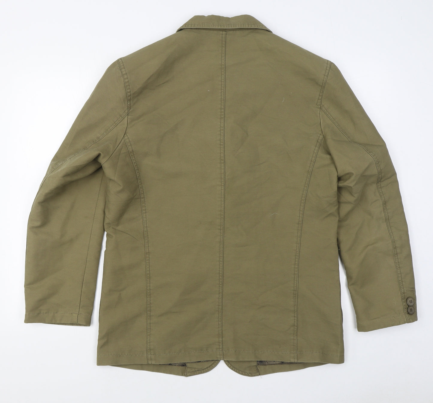 Oulaijie Mens Green  Polyester Jacket Suit Jacket Size 40