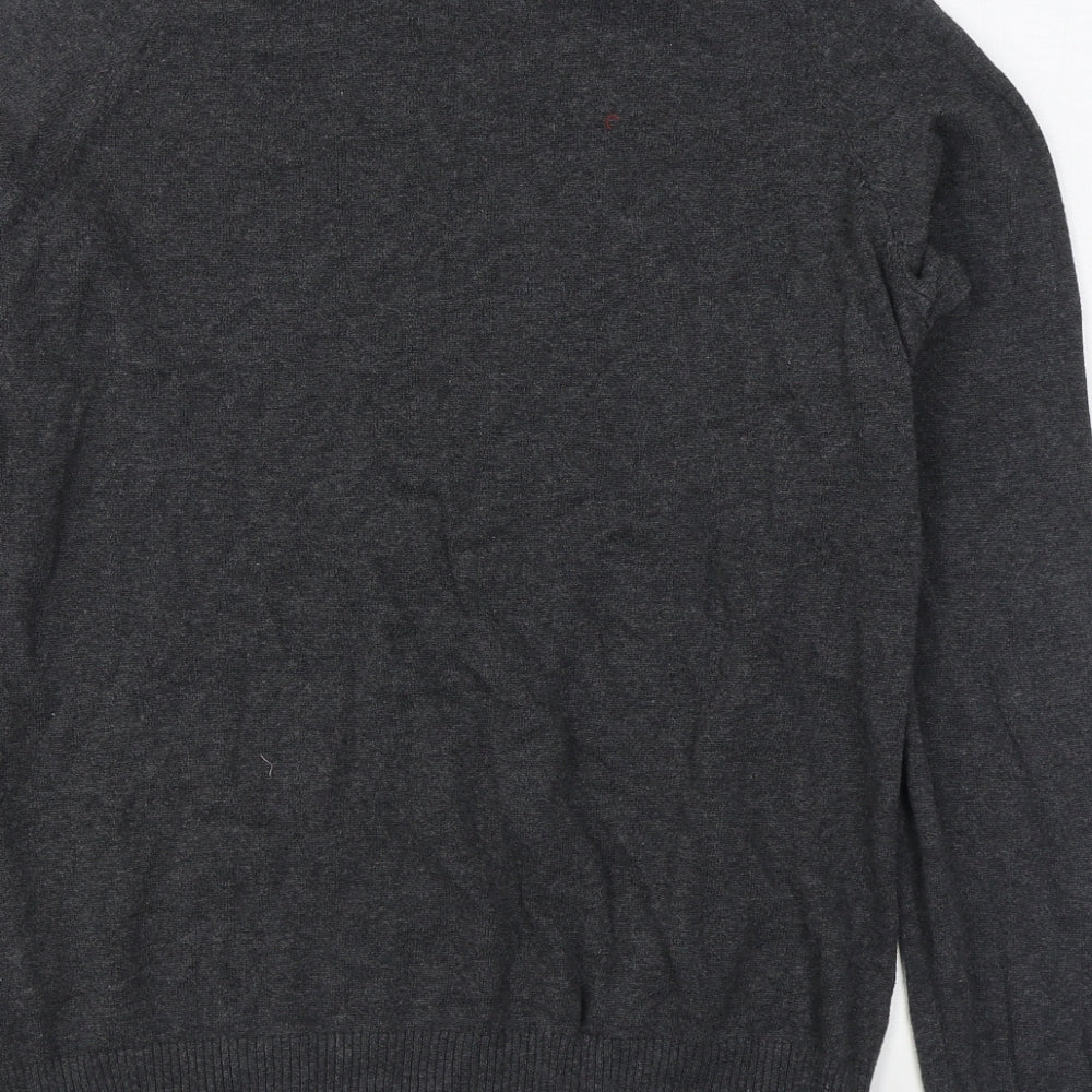 Primark Mens Grey Round Neck  Cotton Pullover Jumper Size L