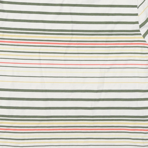 Gray & Osbourn Womens Multicoloured Striped Viscose Basic T-Shirt Size 12 Scoop Neck