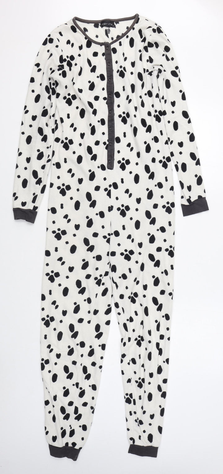 Topshop Womens White Animal Print Polyester Top One Piece Size XS  Zip
