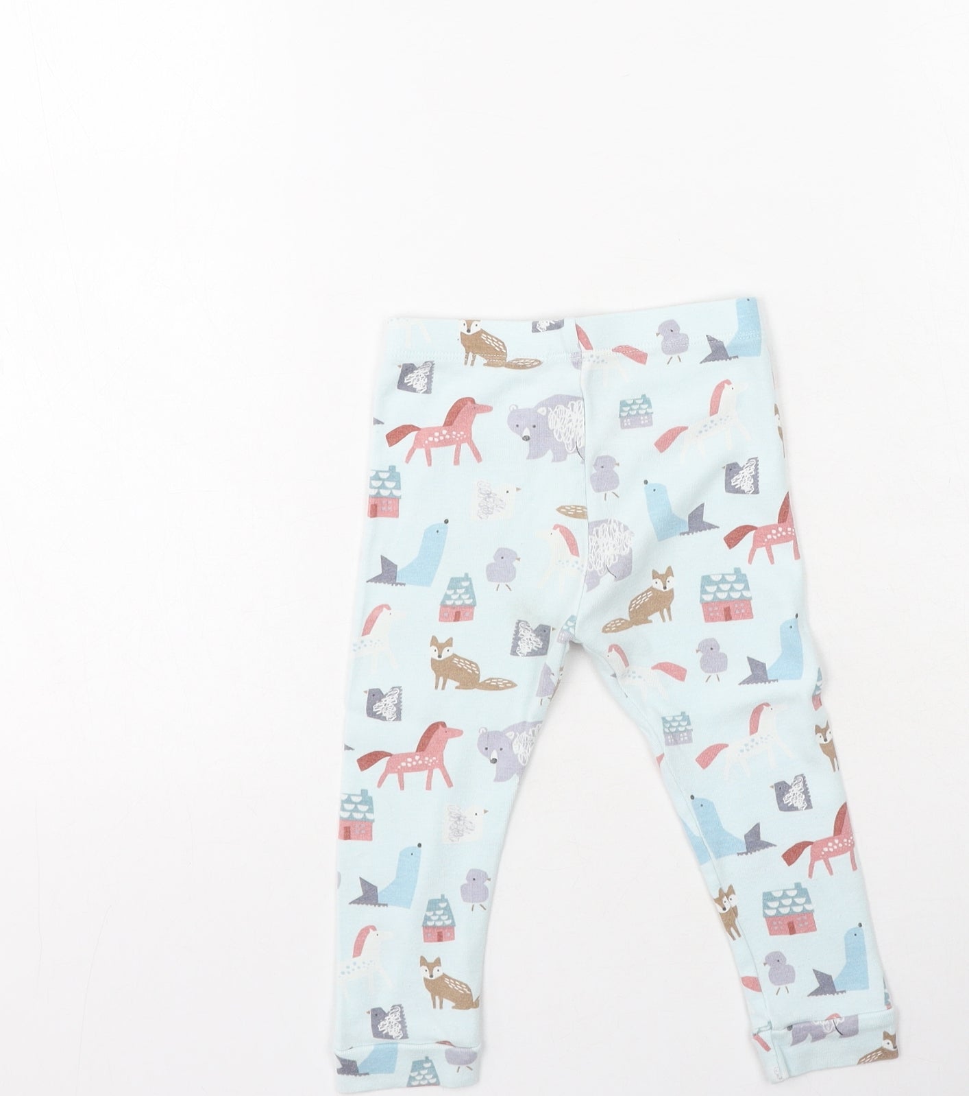 Marks and Spencer Girls Multicoloured  Cotton Jogger Leggings Size 12-18 Months