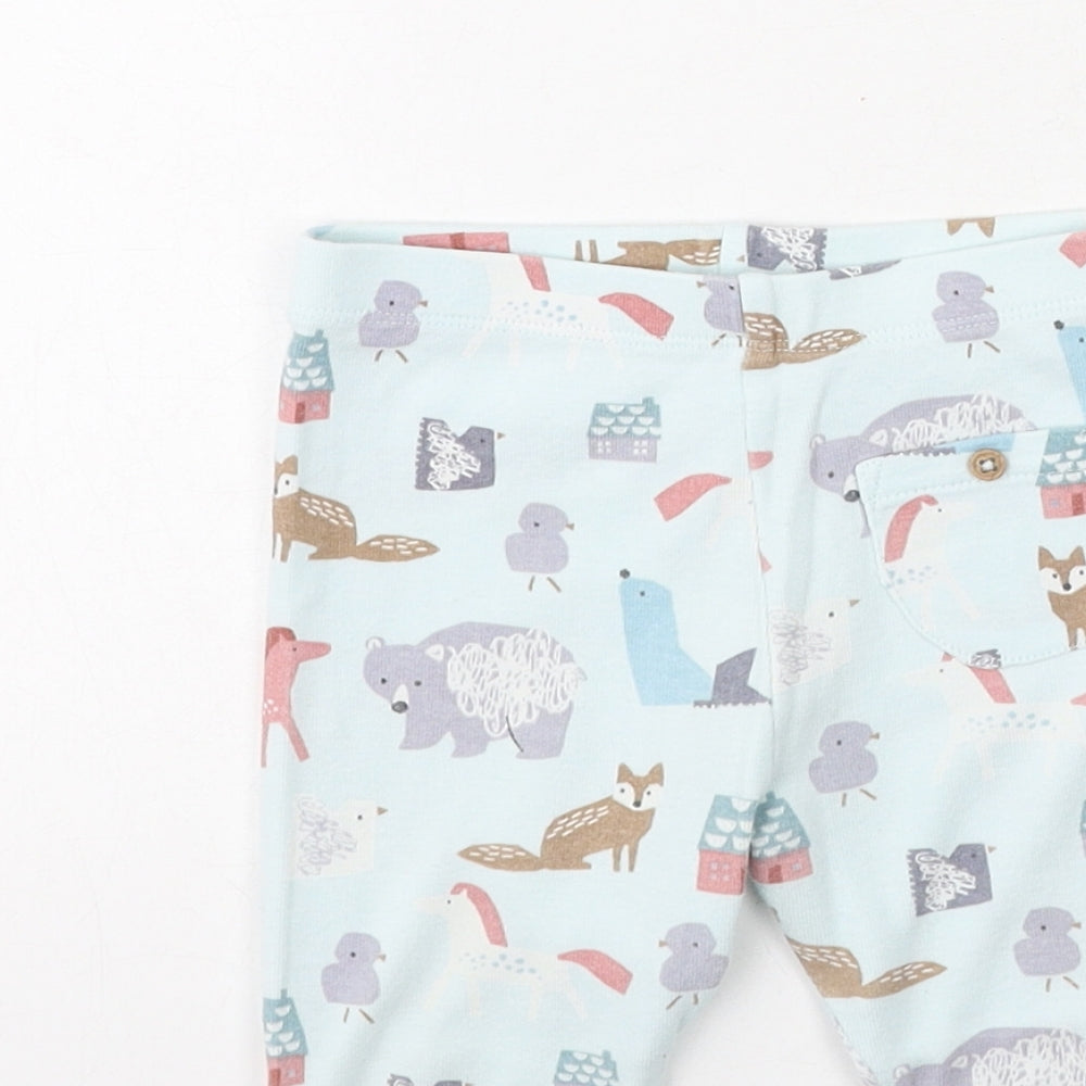 Marks and Spencer Girls Multicoloured  Cotton Jogger Leggings Size 12-18 Months