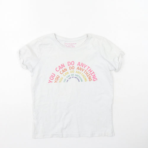 Primark Girls Multicoloured  Cotton Basic Casual Size 9-10 Years Round Neck