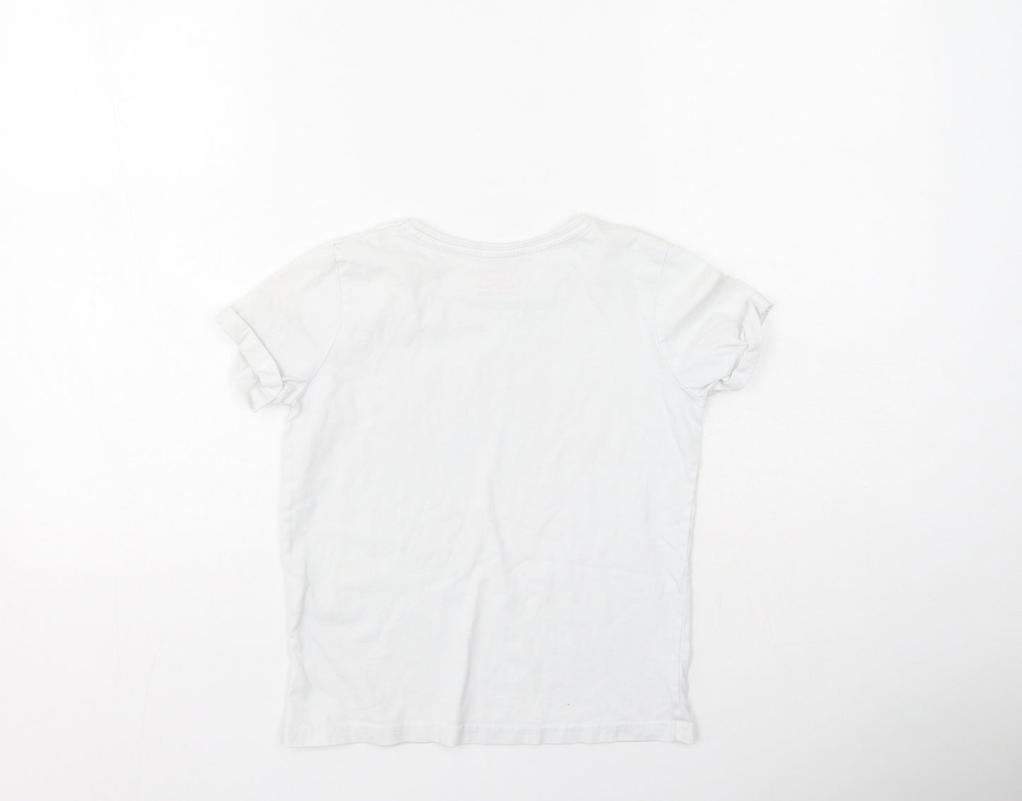 Primark Girls Multicoloured  Cotton Basic Casual Size 9-10 Years Round Neck