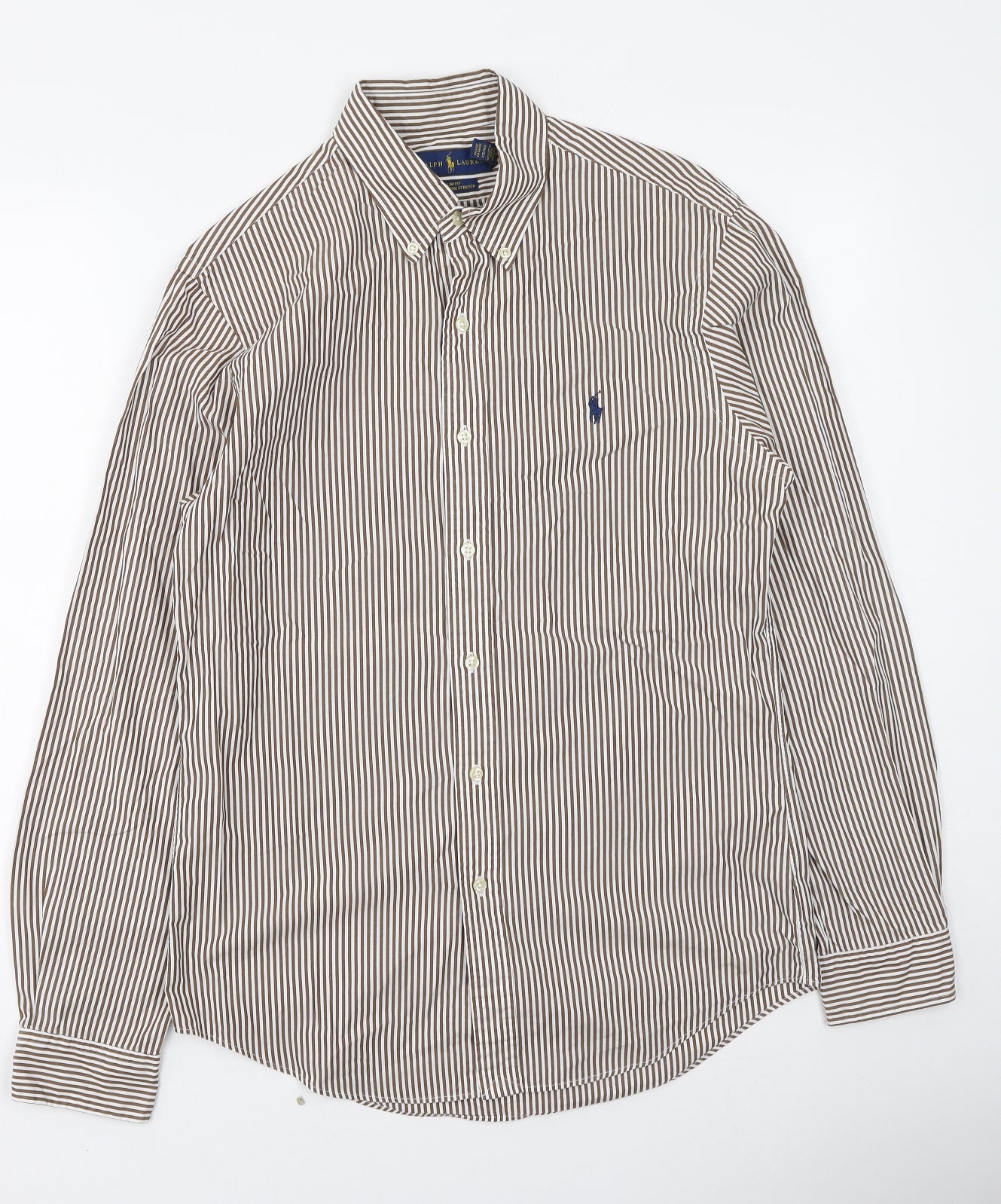 Polo Ralph Lauren Mens Multicoloured Striped Cotton  Button-Up Size M Collared