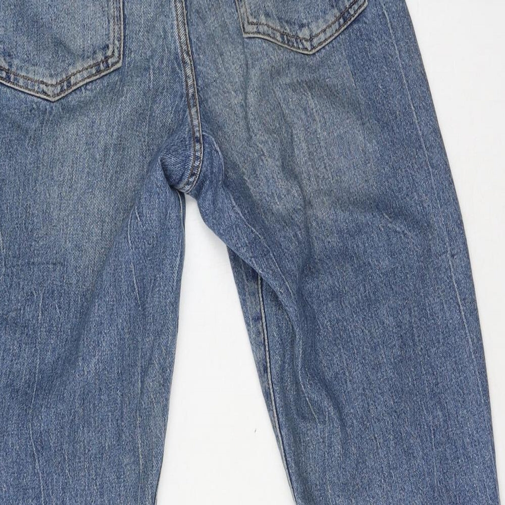 New Look Womens Blue  Cotton Mom Jeans Size 6 L27 in Regular