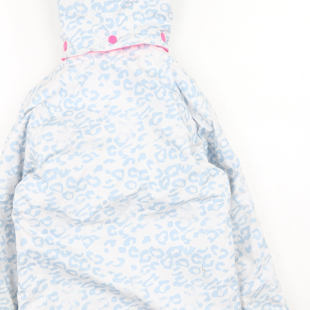 Trespass Girls Multicoloured Animal Print  Parka Coat Size 7-8 Years