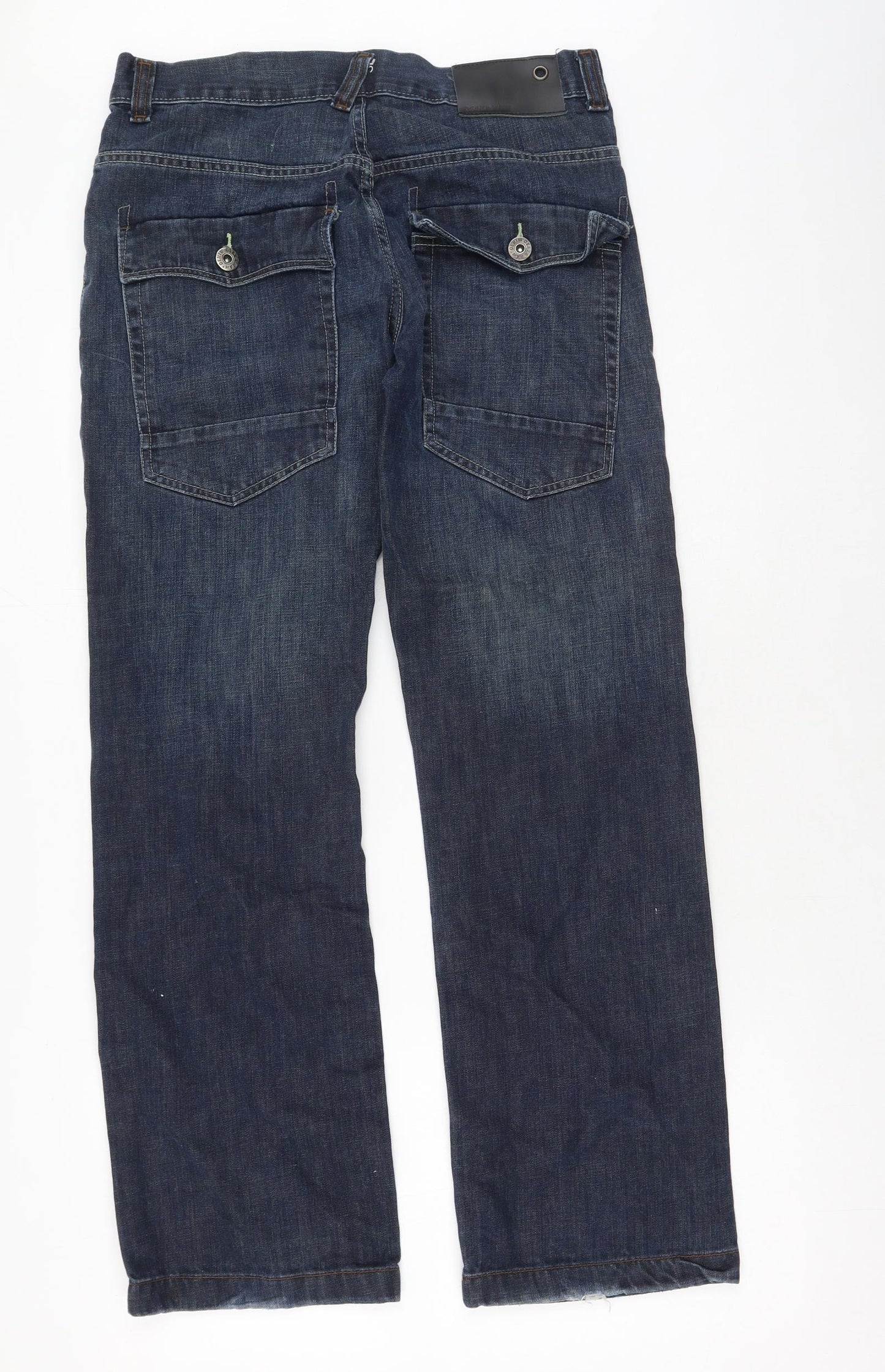 RAW Mens Blue  Cotton Straight Jeans Size 32 L31 in Regular