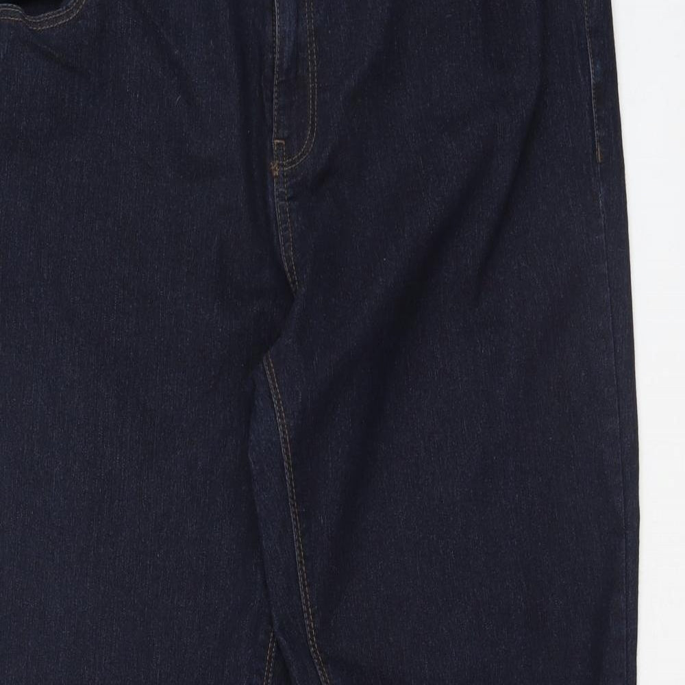 New Look Womens Blue  Cotton Bootcut Jeans Size 18 L34 in Regular
