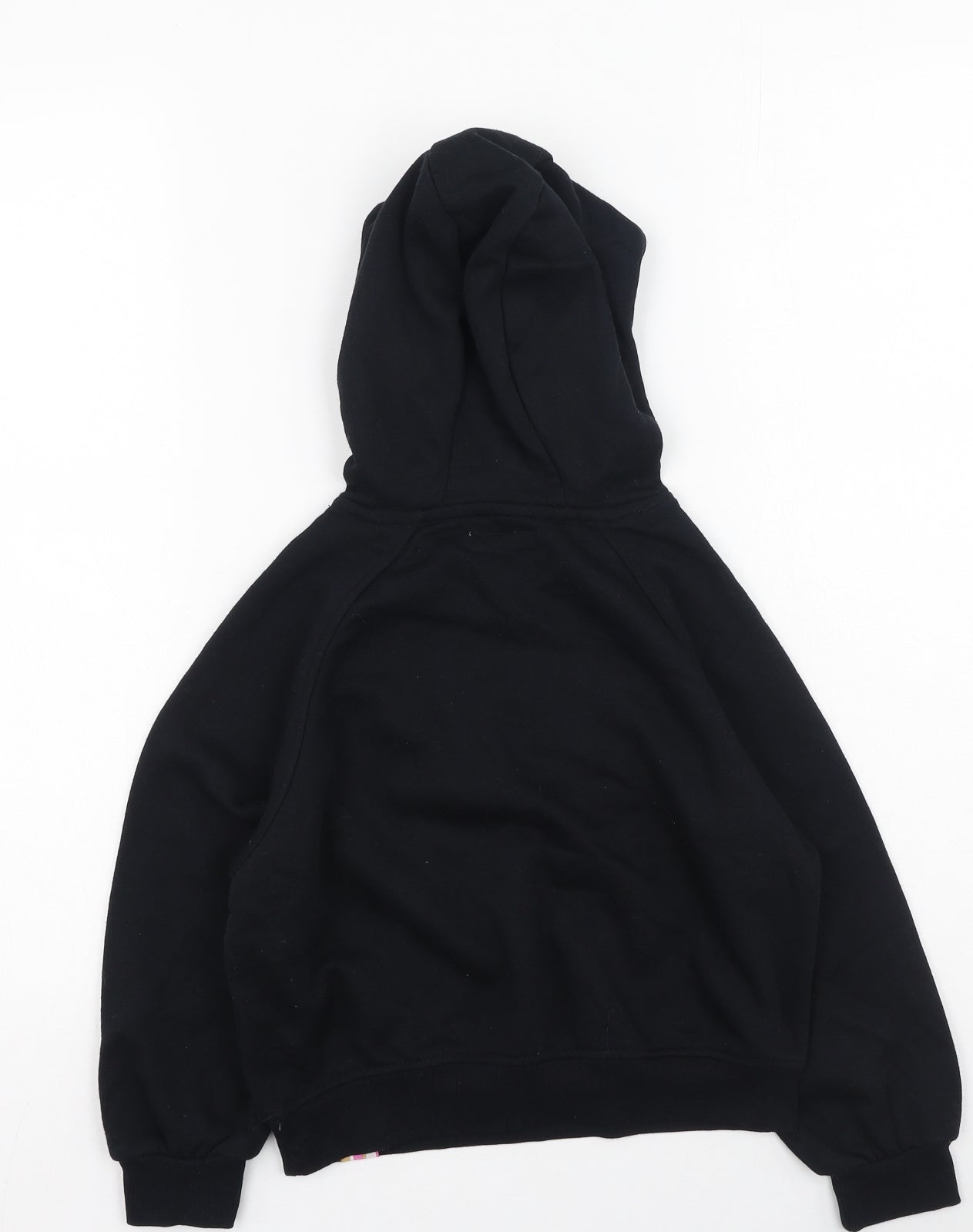 Primark Girls Black  Cotton Pullover Hoodie Size 7-8 Years