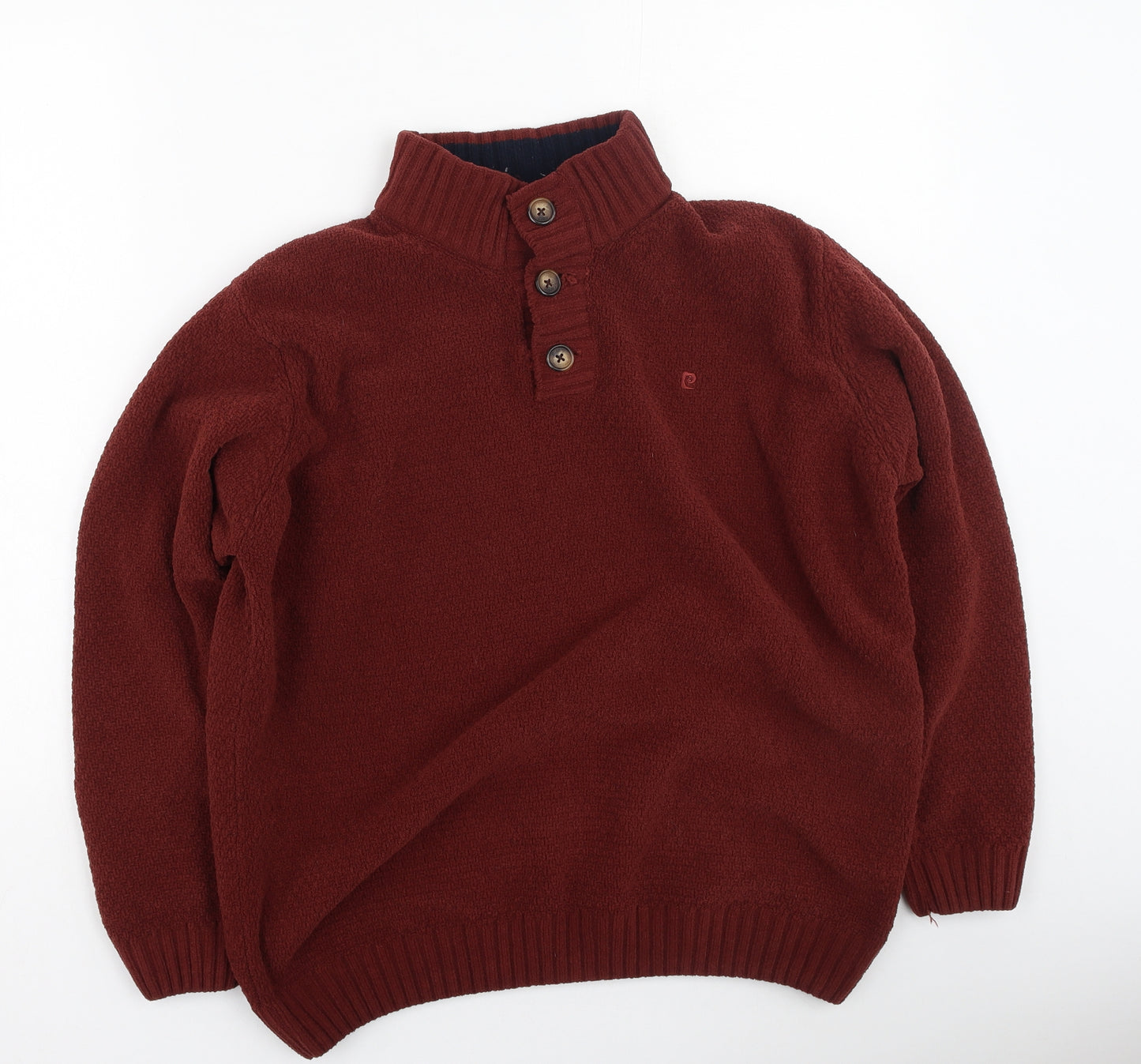 Pierre Cardin Mens Blue High Neck  Polyester Pullover Jumper Size M