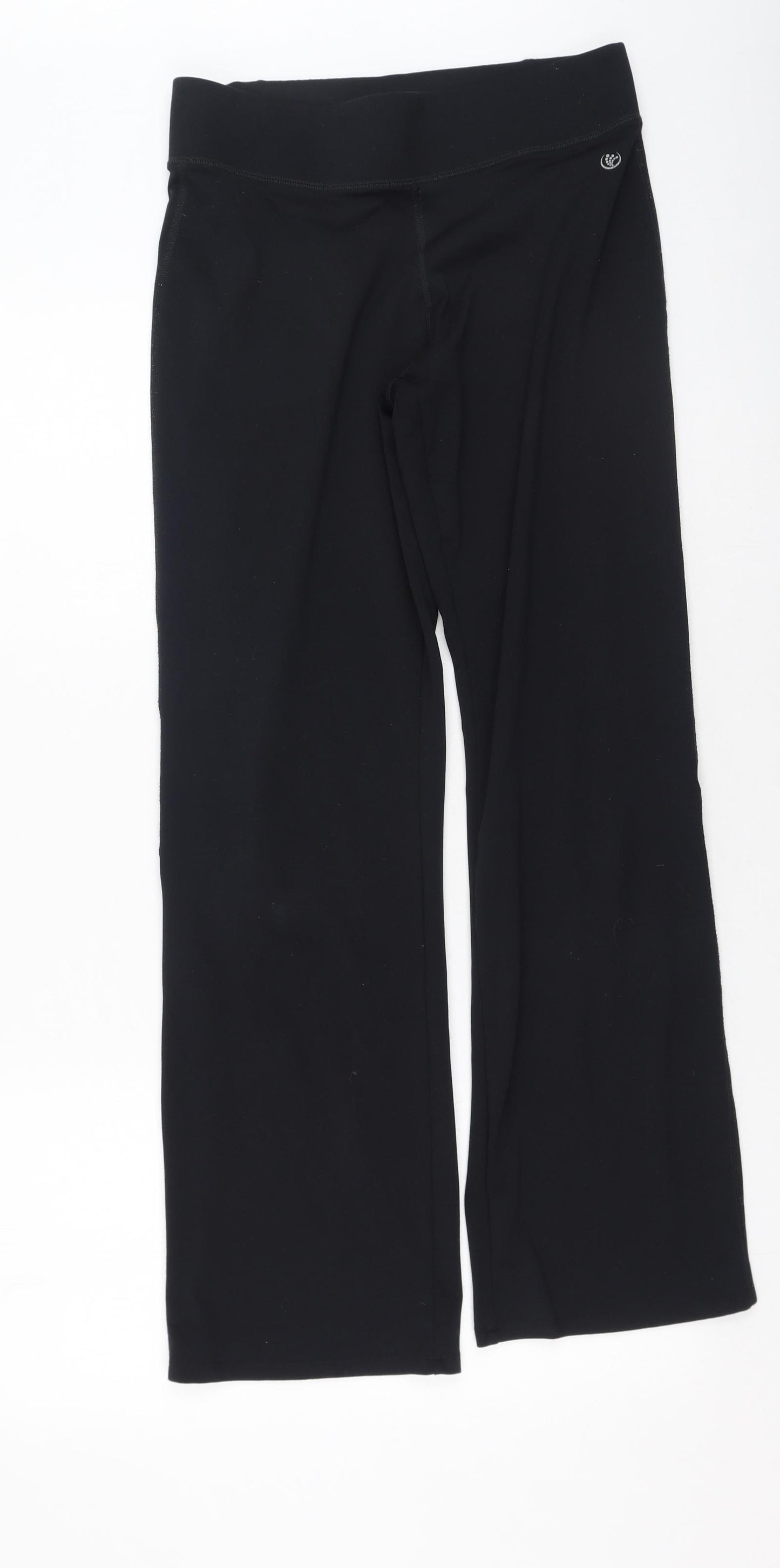 Dunnes Stores Womens Black  Polyester Jogger Trousers Size M L31 in Regular