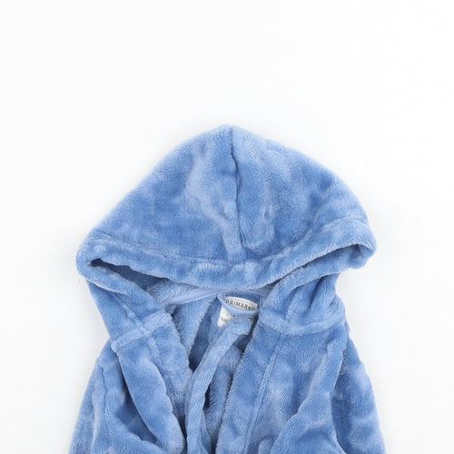 Primark  Boys Blue Solid Polyester Robe Gown Size 9-12 Months
