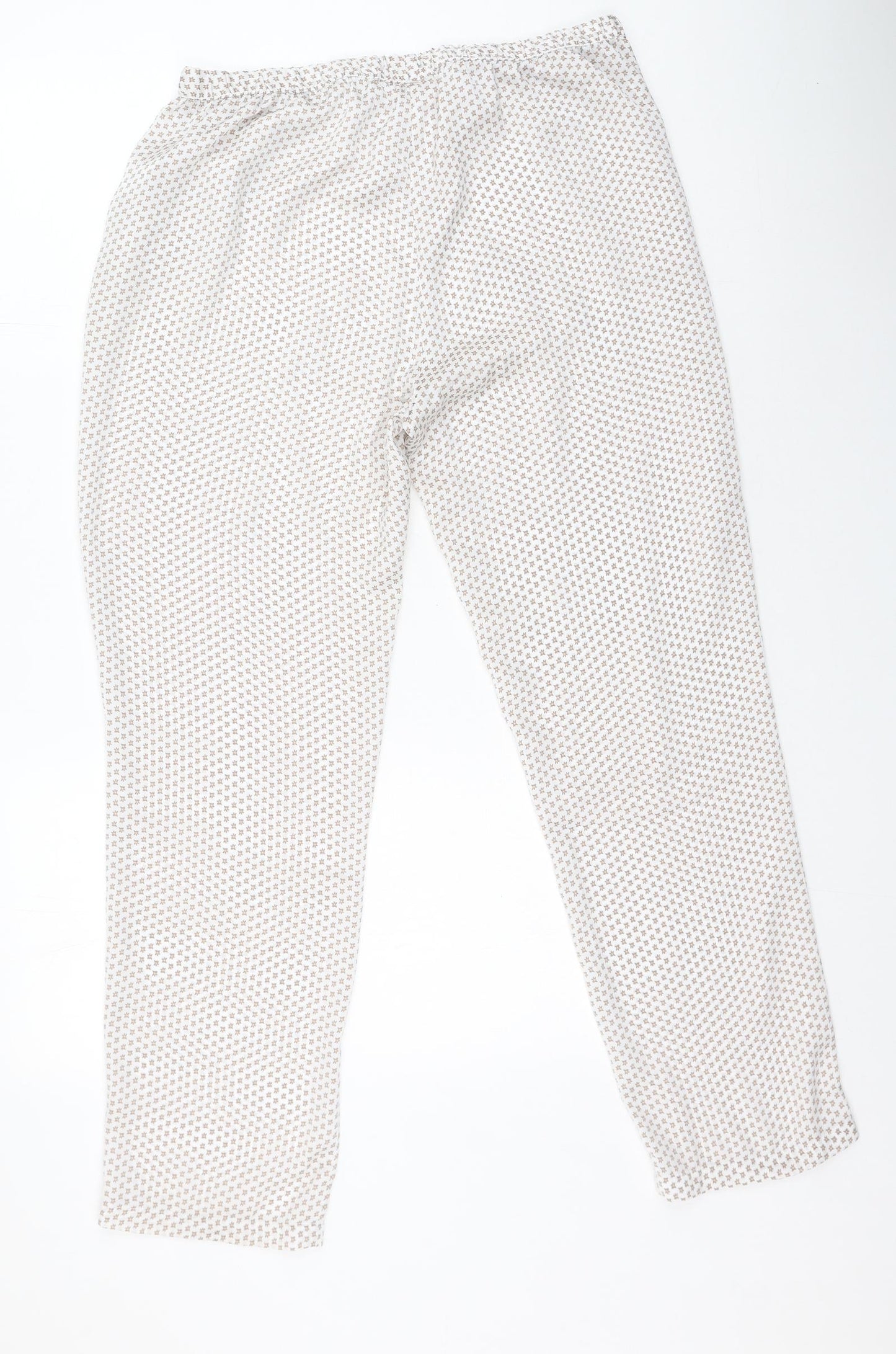 Jasper Conran Womens Multicoloured Geometric Polyester Trousers  Size 14 L27 in Regular