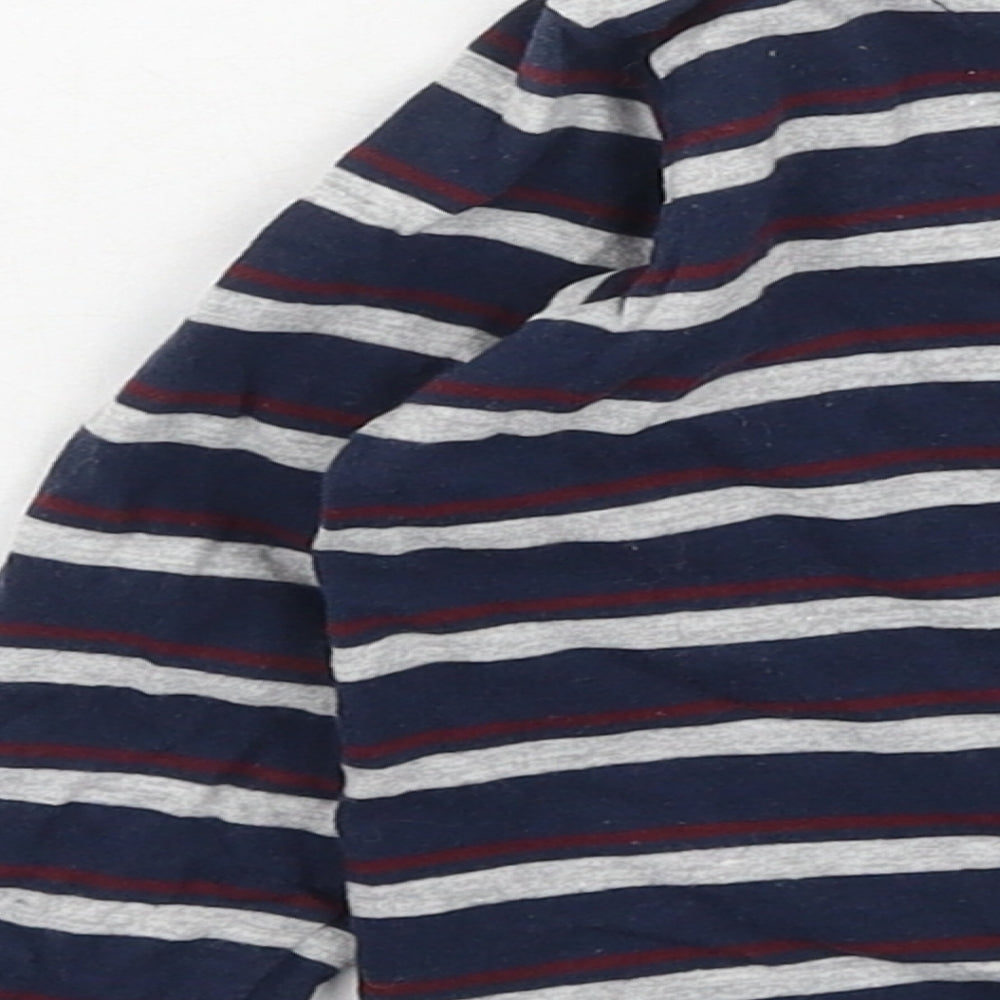 SoulCal&Co Boys Multicoloured Striped Cotton Basic Casual Size 2-3 Years Round Neck