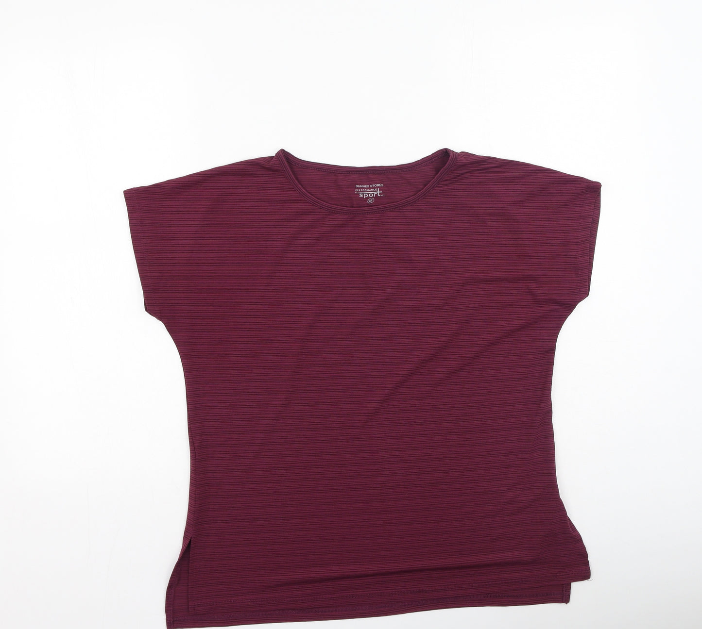 Dunnes Stores Womens Purple  Polyester Basic Casual Size M Round Neck