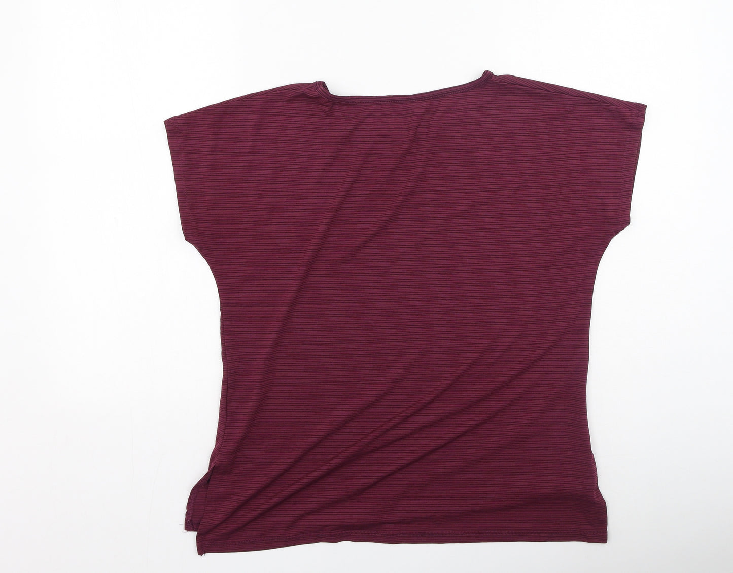 Dunnes Stores Womens Purple  Polyester Basic Casual Size M Round Neck