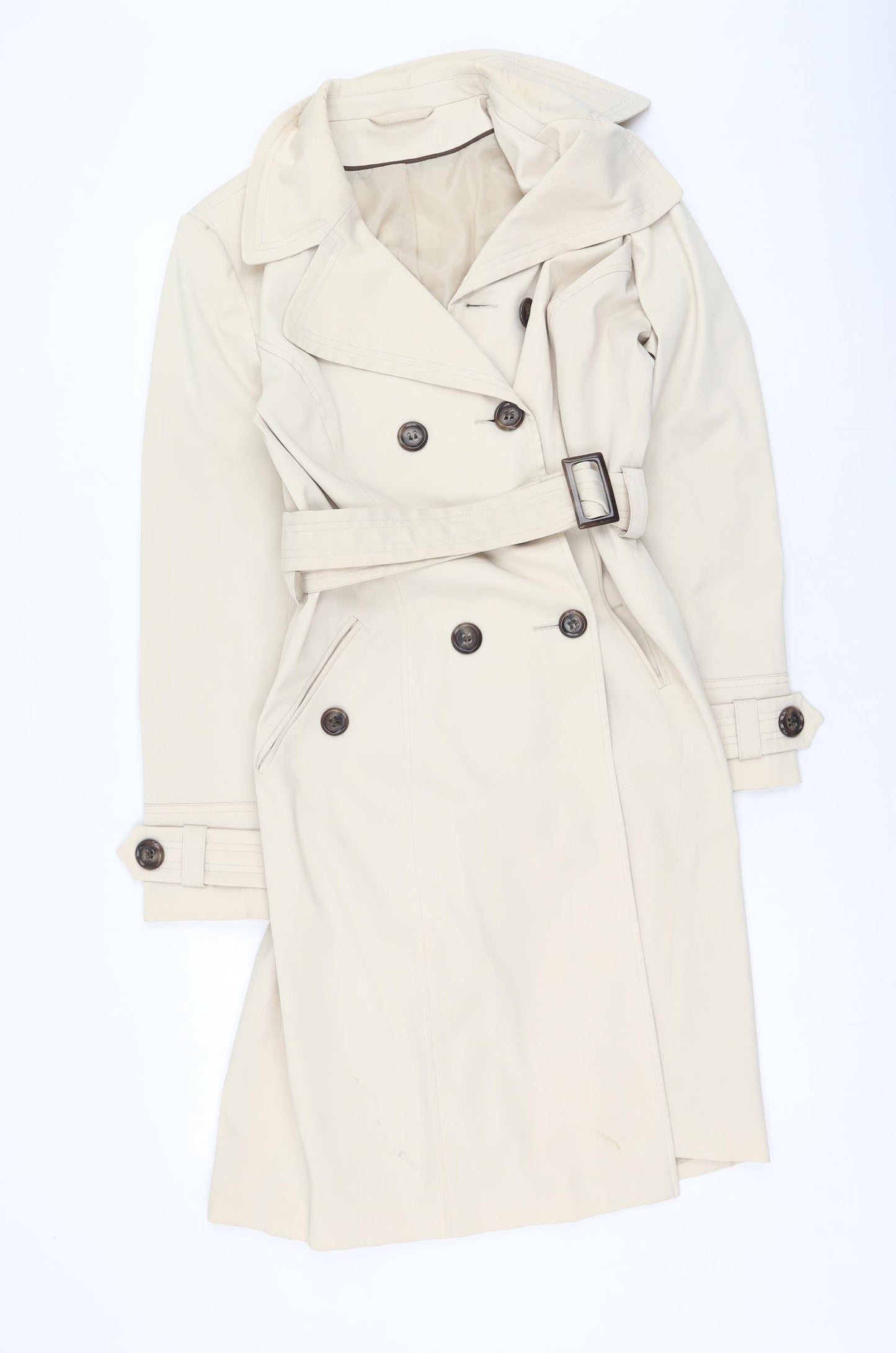 F&F Womens Beige   Trench Coat Coat Size 12