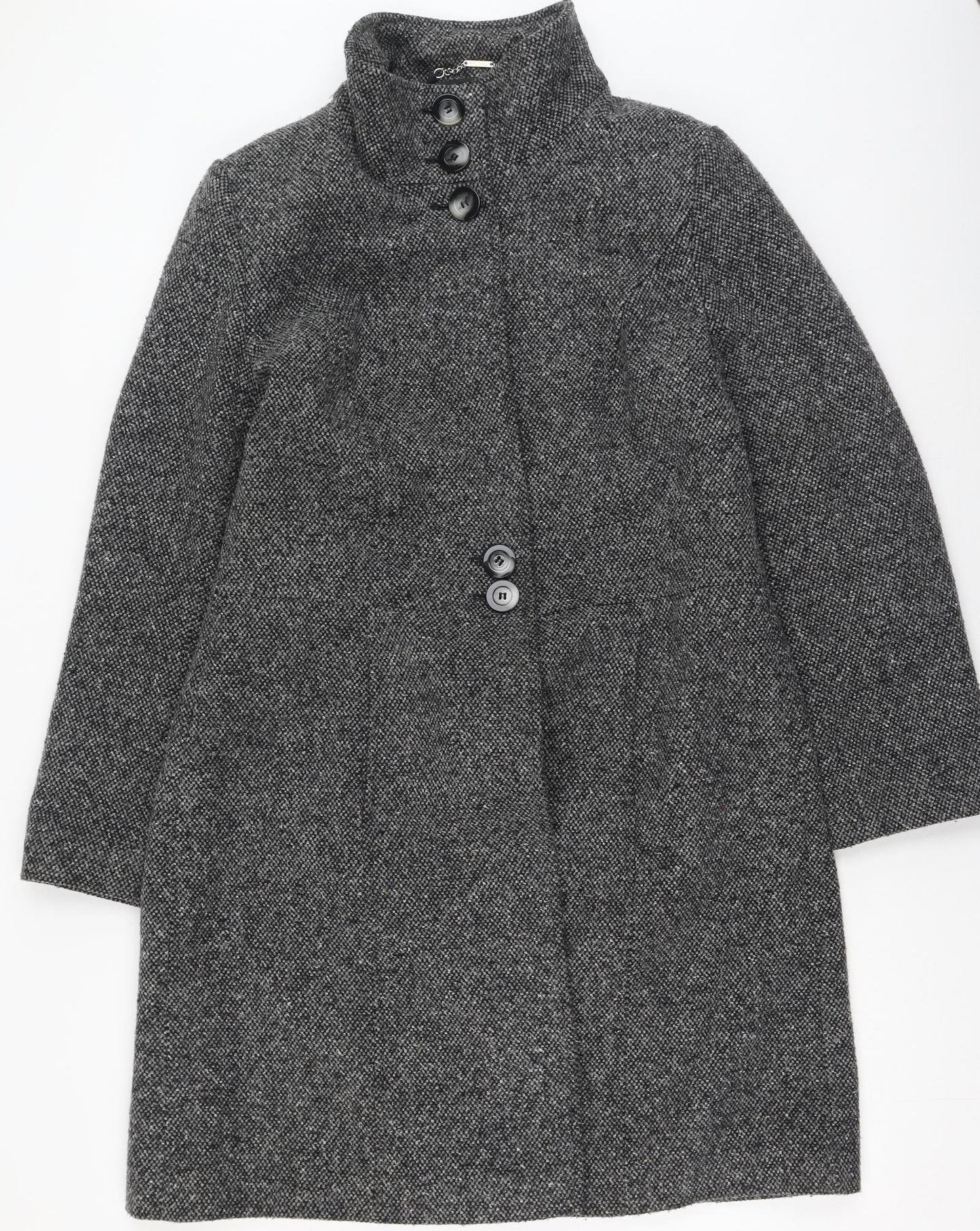 Laura Ashley Womens Grey   Trench Coat Coat Size 14