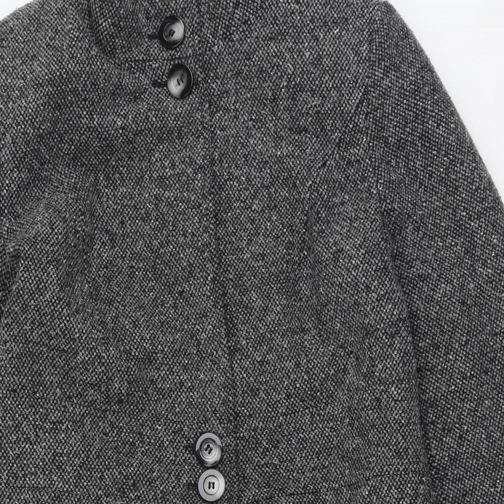 Laura Ashley Womens Grey   Trench Coat Coat Size 14