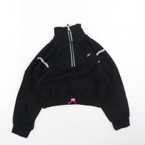 Primark Girls Black  Cotton Pullover Sweatshirt Size 7-8 Years