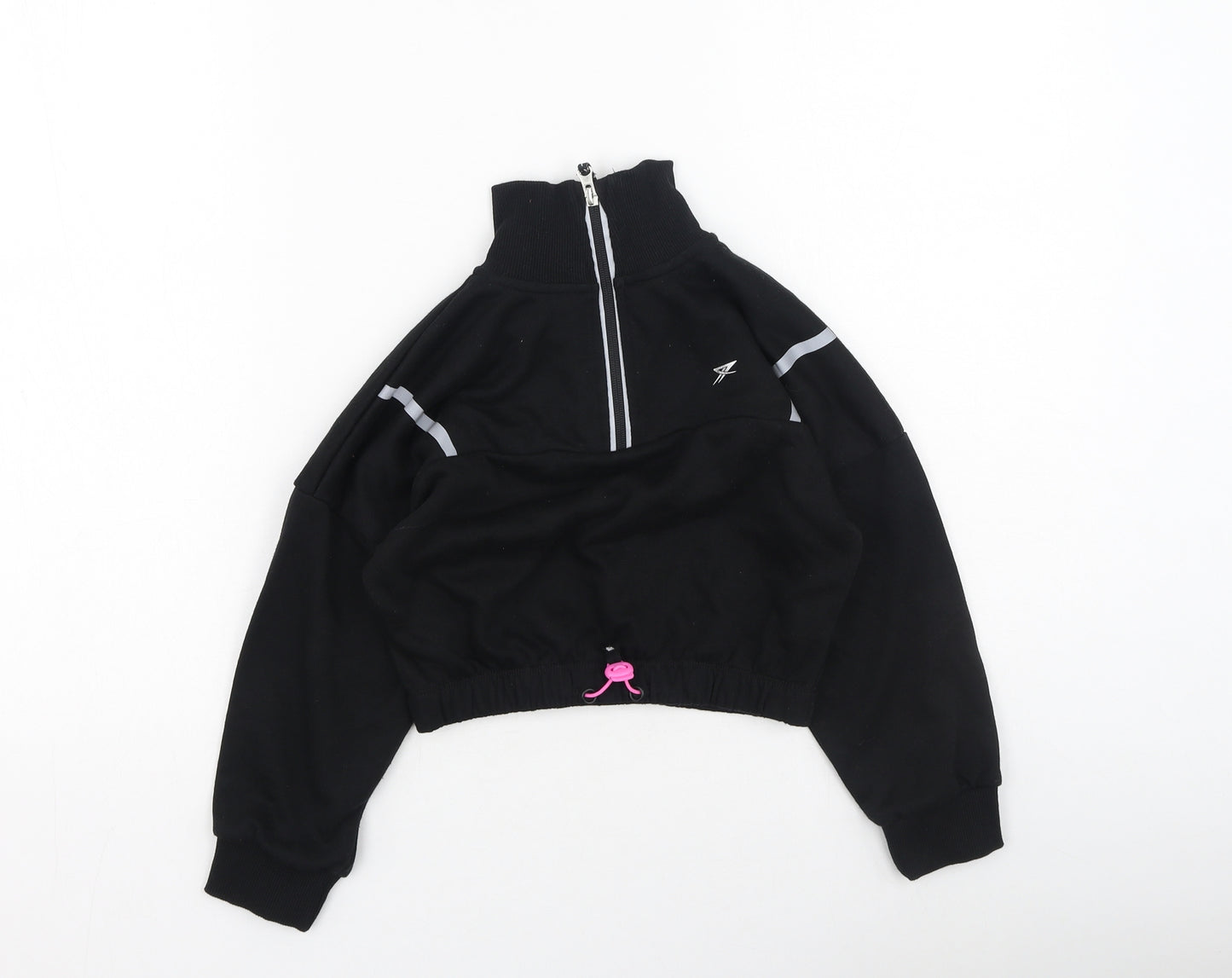 Primark Girls Black  Cotton Pullover Sweatshirt Size 7-8 Years