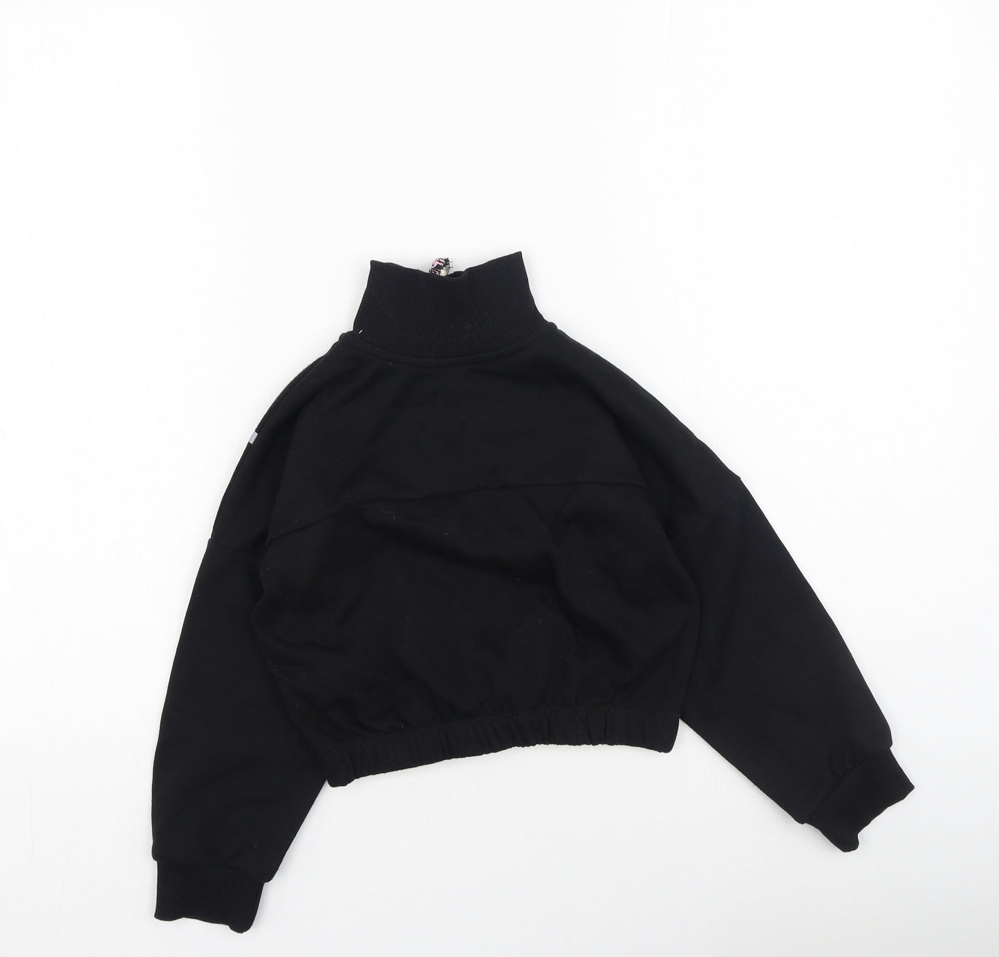 Primark Girls Black  Cotton Pullover Sweatshirt Size 7-8 Years