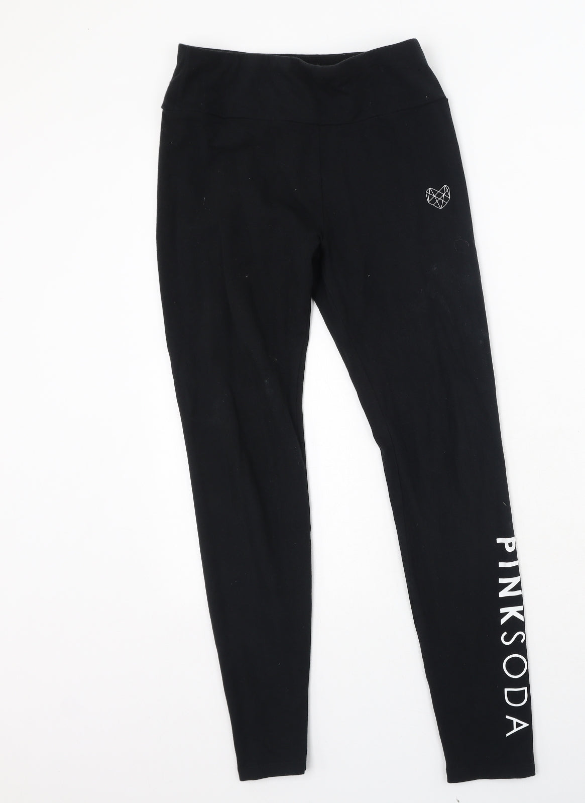Pink Soda Womens Black  Polyester Harem Leggings Size 8 L27 in
