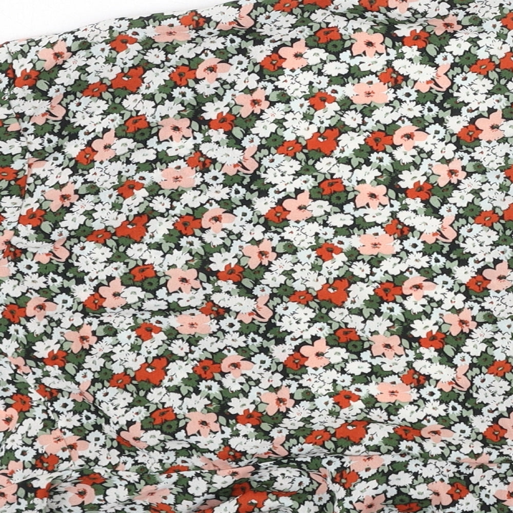 SheIn Womens Multicoloured Floral Polyester  Blouse Size S V-Neck