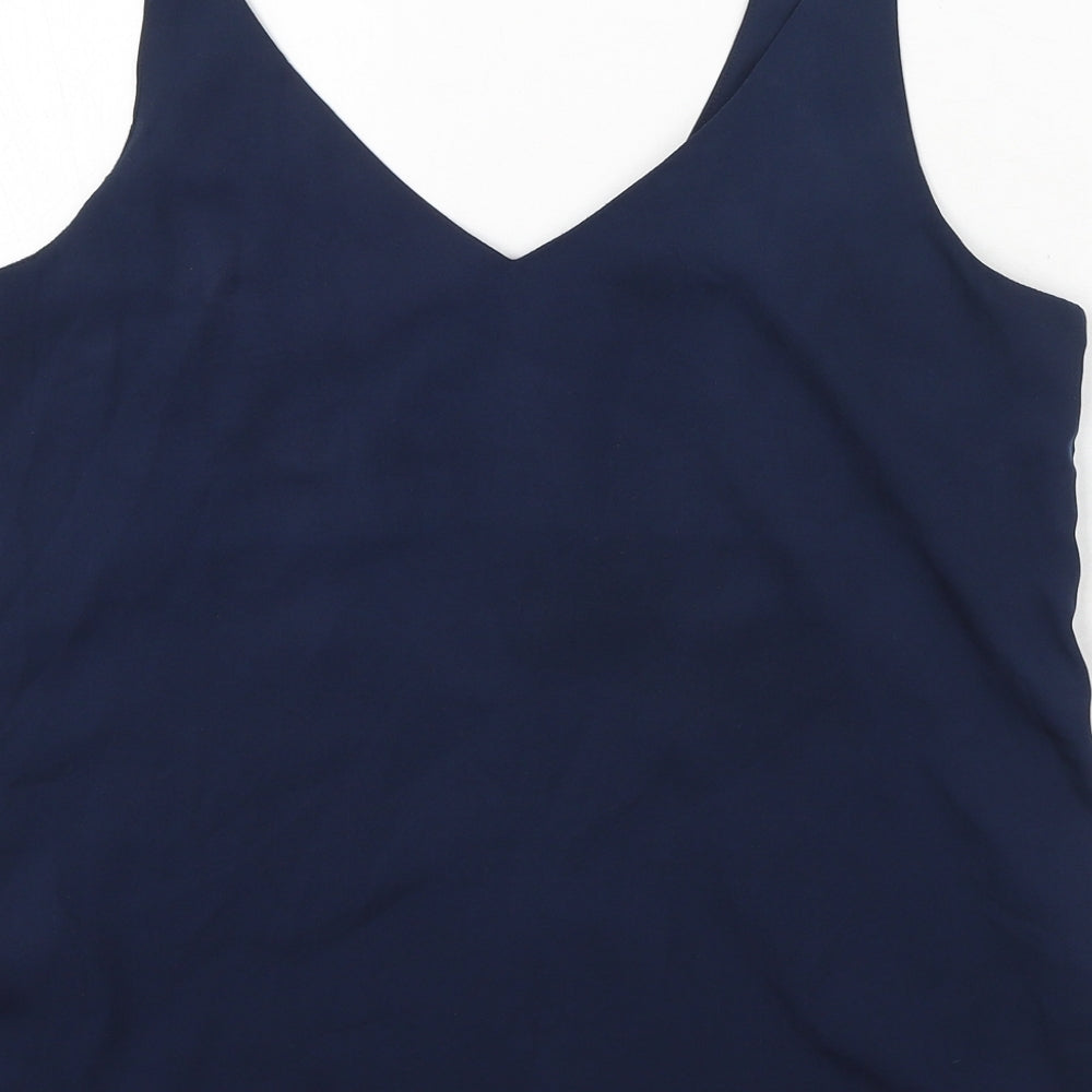 Chemistry Womens Blue  Polyester Camisole Tank Size 12 V-Neck