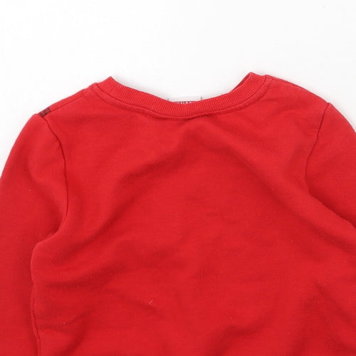 Primark Girls Red  Cotton Pullover Sweatshirt Size 2-3 Years   - Spiderman