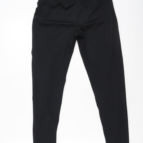 Lapasa Womens Black  Polyester Pedal Pusher Leggings Size M L26 in Regular