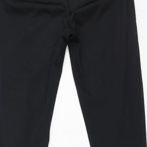 Lapasa Womens Black  Polyester Pedal Pusher Leggings Size M L26 in Regular