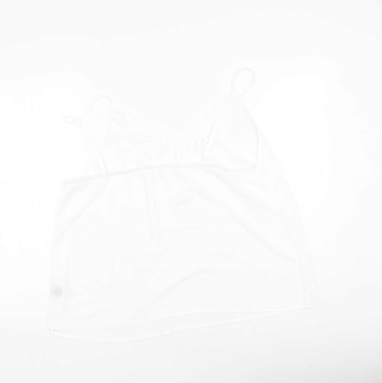 SheIn Womens White  Polyester Camisole Tank Size XL V-Neck