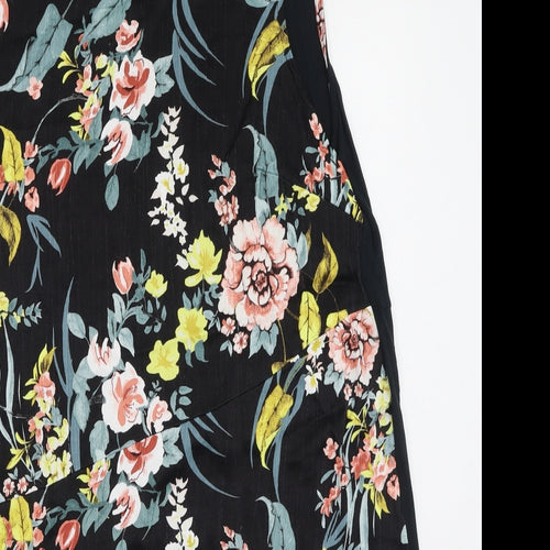 Marks and Spencer Womens Multicoloured Floral Viscose Basic Tank Size 18 Round Neck