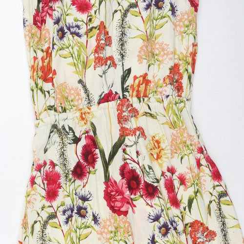 Soaked in Luxury Womens Multicoloured Floral Polyester Fit & Flare  Size S  Round Neck