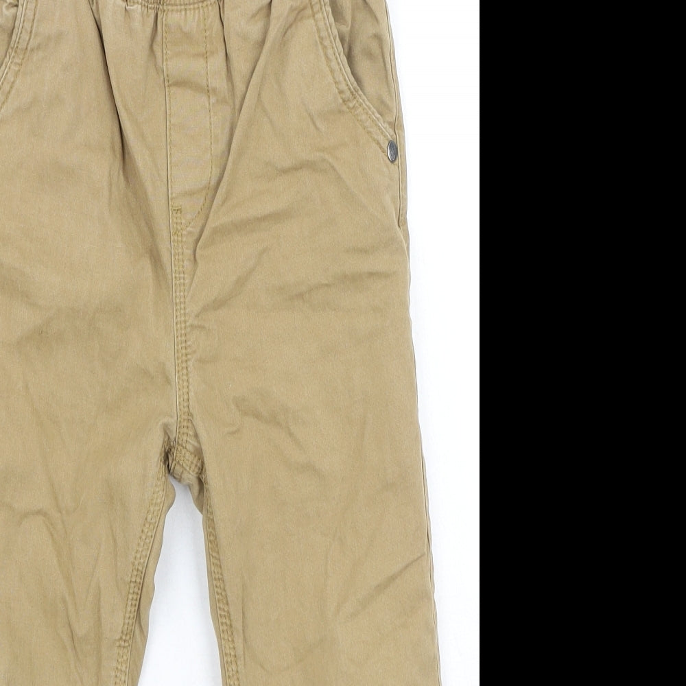 NEXT Boys Brown  Cotton Cargo Trousers Size 7 Years  Regular