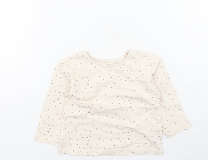 George  Girls Multicoloured Polka Dot Cotton Basic Casual Size 6-9 Months Round Neck