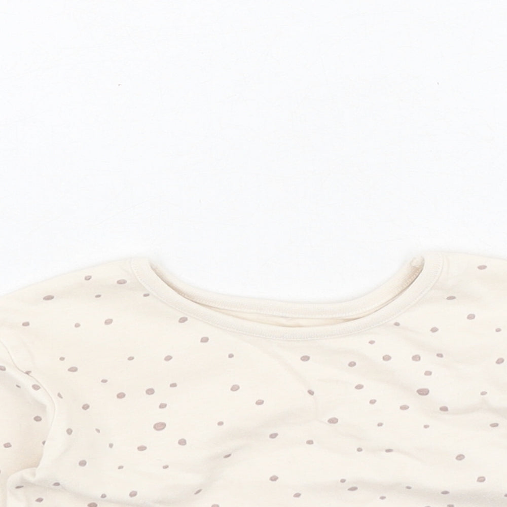 George  Girls Multicoloured Polka Dot Cotton Basic Casual Size 6-9 Months Round Neck