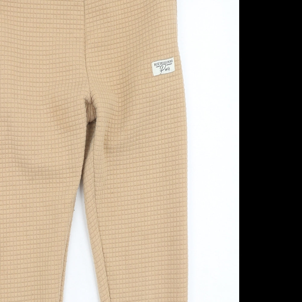 Dunnes Stores Womens Brown  Polyester Jogger Trousers Size 25 in L25 in Regular