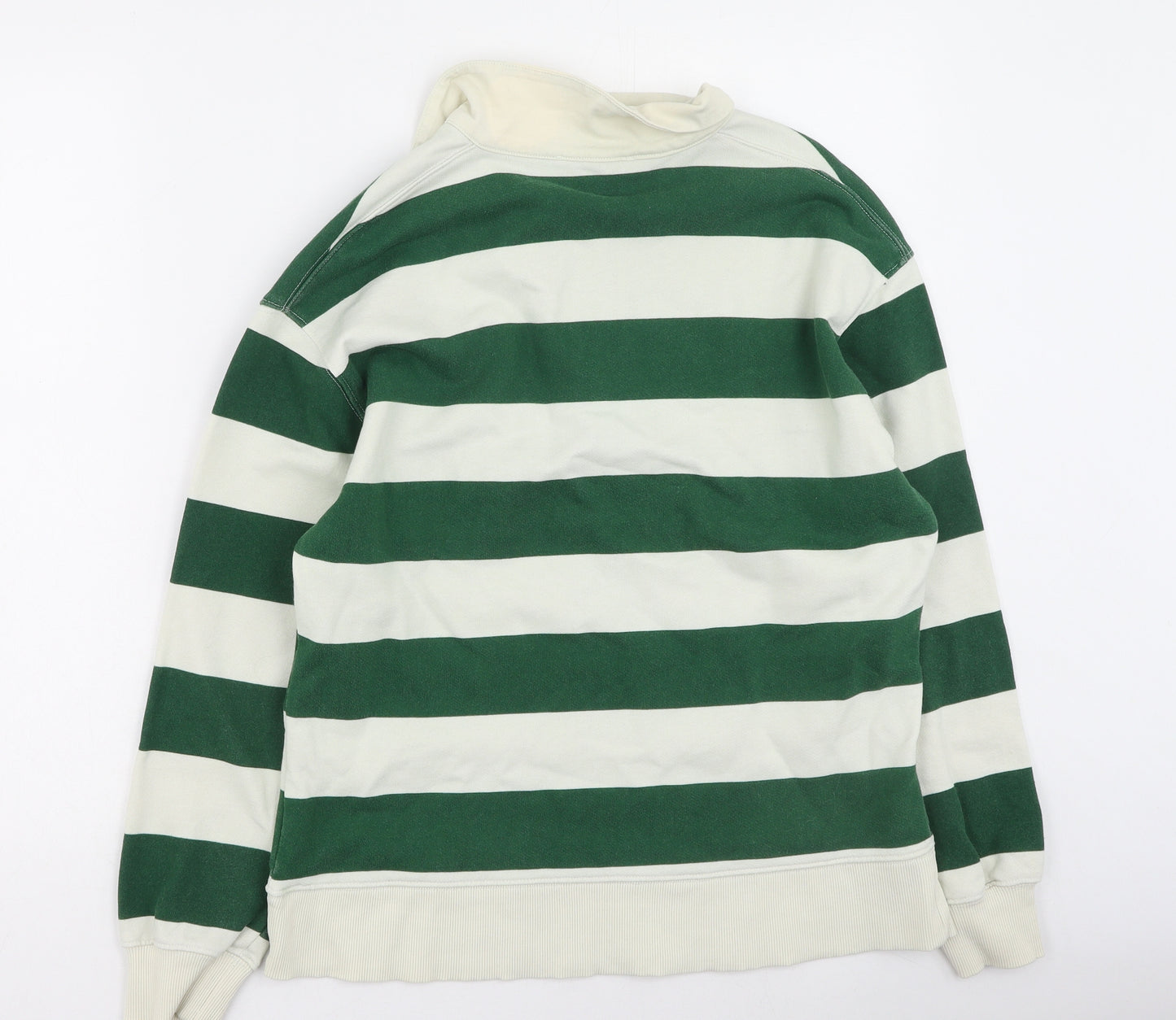 Zara Womens Multicoloured Striped Cotton Pullover Sweatshirt Size S
