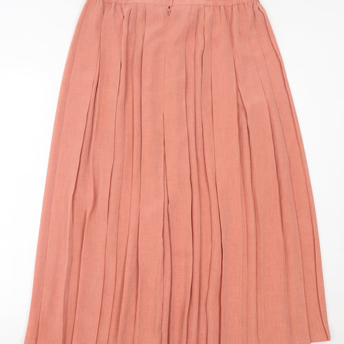 Jacques Vert Womens Pink  Polyester A-Line Skirt Size 16   Button
