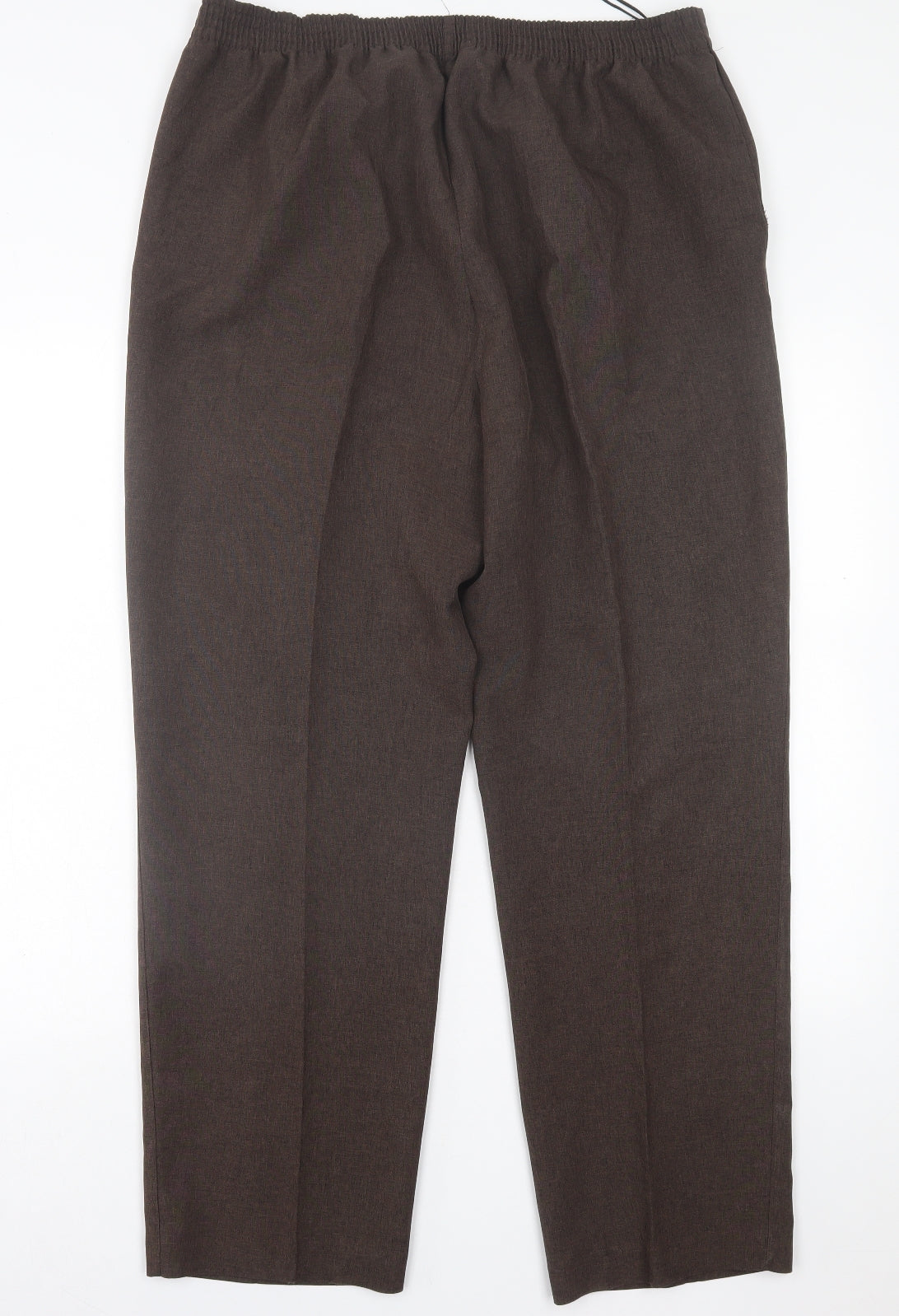 Bonmarché Womens Brown  Polyester Trousers  Size 16 L28 in Regular