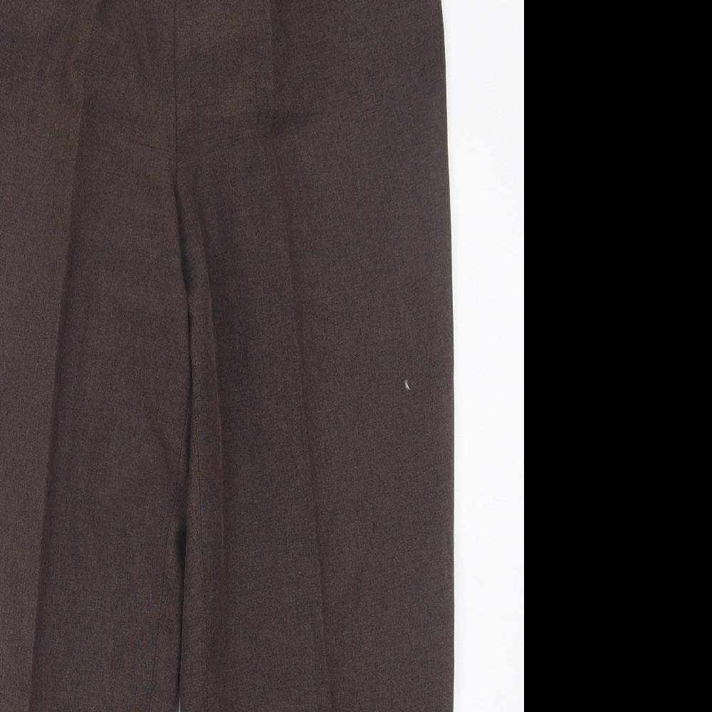 Bonmarché Womens Brown  Polyester Trousers  Size 16 L28 in Regular