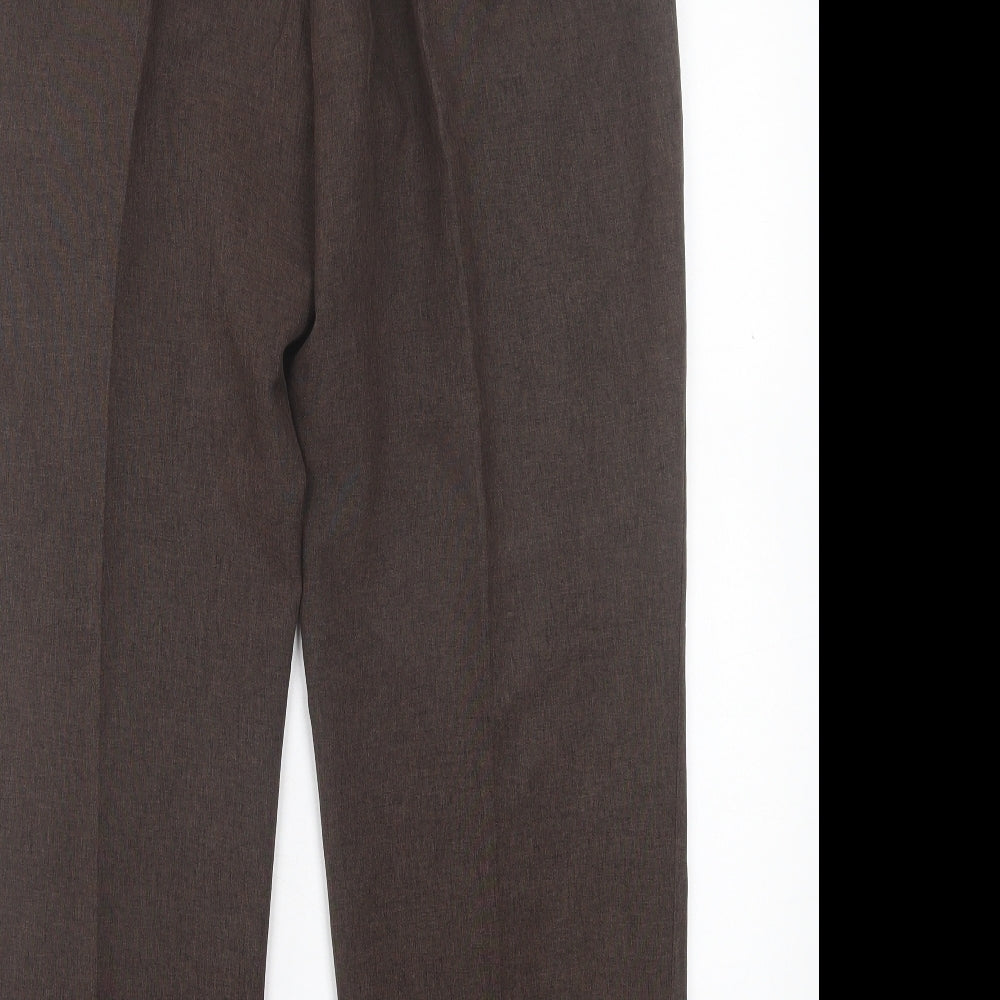 Bonmarché Womens Brown  Polyester Trousers  Size 16 L28 in Regular