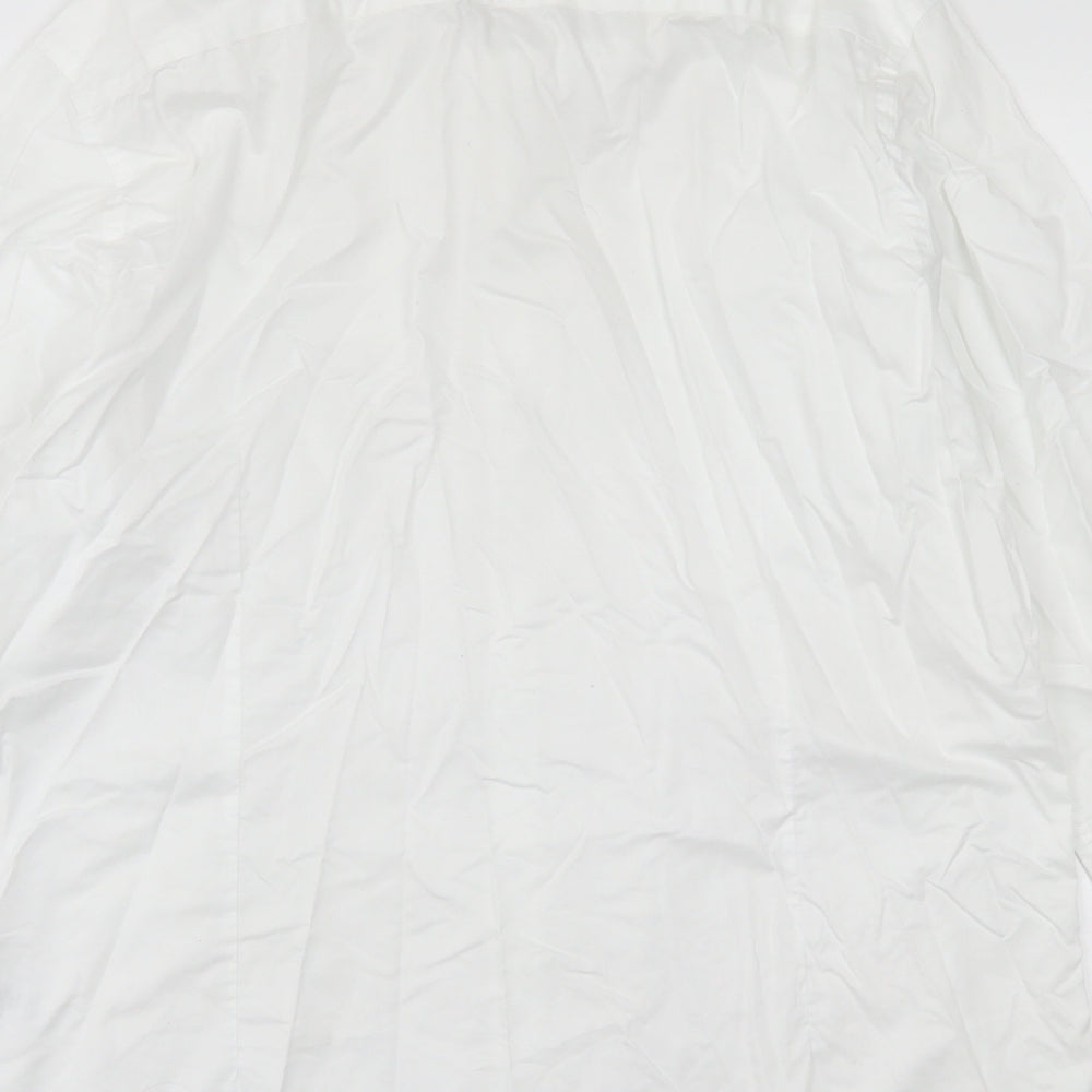 Skopes Mens White  Cotton  Button-Up Size 17 Collared Button