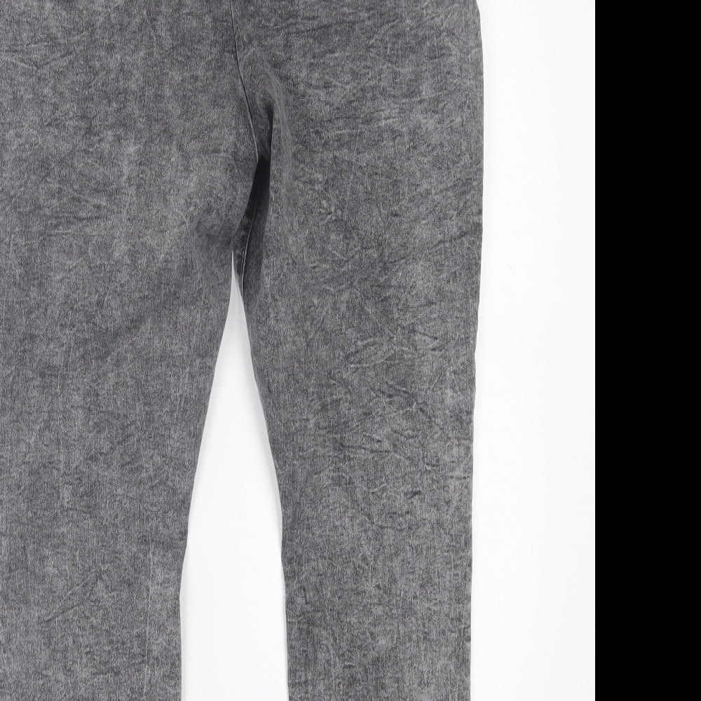 Papaya Womens Black  Cotton Jegging Trousers Size 18 L26 in Regular